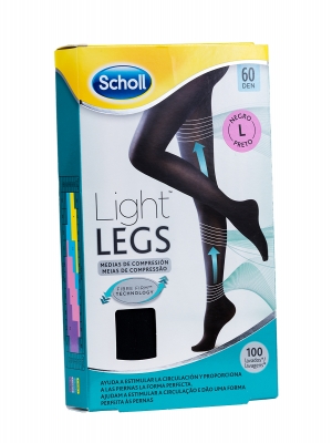 Scholl medias compresivas color negro 60 den talla l