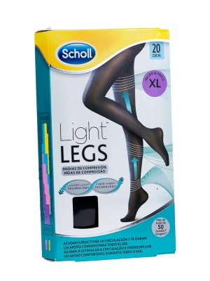 Scholl medias compresivas color negro  20 den talla xl