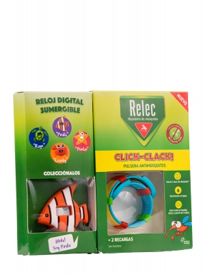 Pulsera antimosquitos relec con forma de pez.