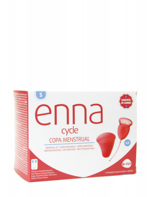 Enna cycle copa menstrual 2 unidades talla s + esterilizador