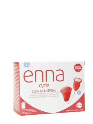 Enna cycle copa menstrual 2 unidades talla l + esterilizador