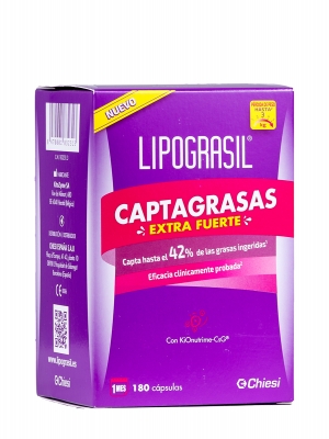Lipograsil captagrasas extra fuerte 180 cápsulas.