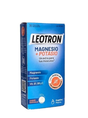 Leotron magnesio + potasio sabor naranja 36 comprimidos