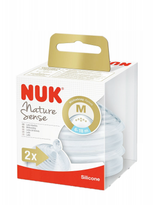 Nuk tetinas nature sense silicona 6-18 m flujo m 2 unidades
