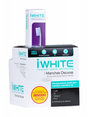 I white kit de blanqueamiento dental manchas oscuras.