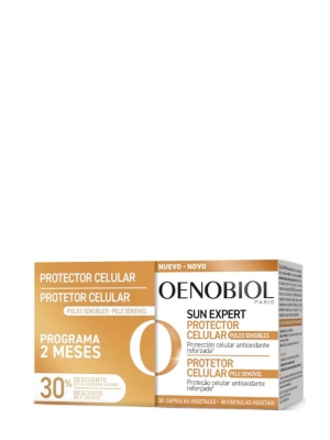 Oenobiol pack sun expert protector celular pieles sensibles 2x30 cápsulas