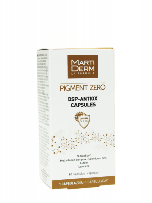 Martiderm pigment zero dsp antiox 60 cápsulas.