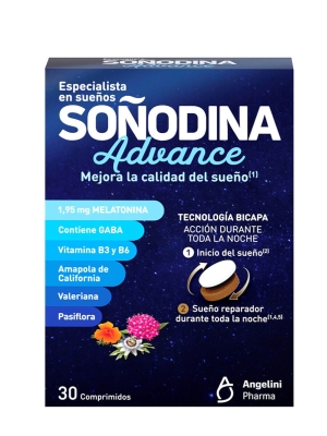 Angelini natura soñodina advance sueño 30 comprimidos bicapa