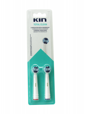 Kin recambio cepillo electrico limpieza total 2 unidades total clean
