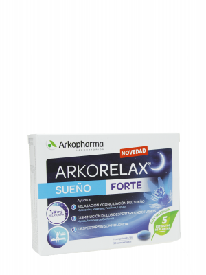 Arkorelax sueño forte con 5 extractos de plantas 30 comprimidos