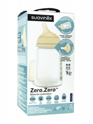 Suavinex zero zero biberón anticólico 270 ml