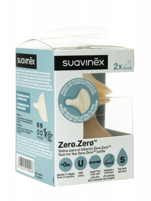 Suavinex zero zero tetina anticólico flujo s silicona 2 unidades