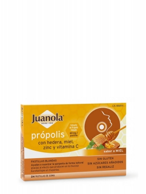 Juanola propolis hiedra miel 24 pastillas blandas