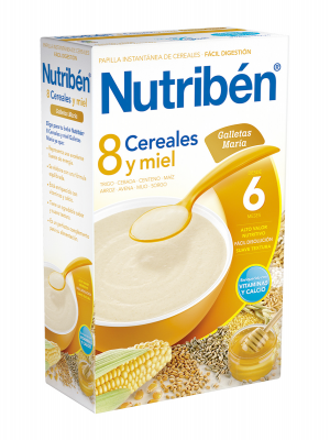 Nutriben 8 cereales y miel galletas maría 600 gr