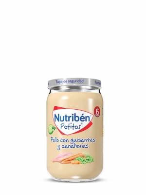 Nutriben potito de pollo guisado con zanahoria 235g