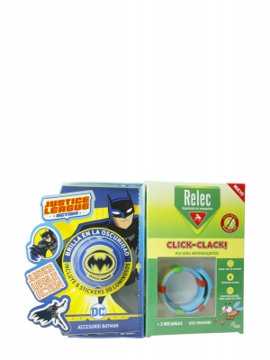 Relec pulsera antimosquitos + 6 stickers batman