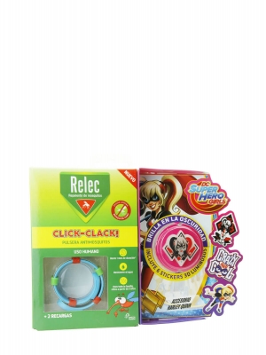 Relec pulsera antimosquitos + 6 stickers harley quinn