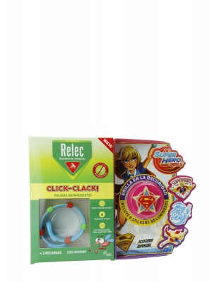 Relec pulsera antimosquitos + 6 stickers supergirl