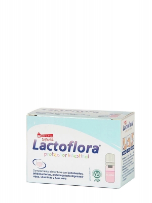 Lactoflora protector intestinal infantil sabor fresa 10 frascos