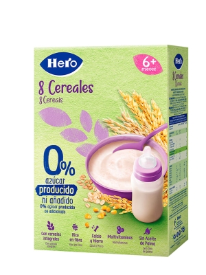 Hero baby papilla 8 cereales 340 gr