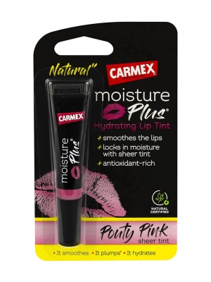 Carmex moisture plus hidratante con color pink 3.8 gr