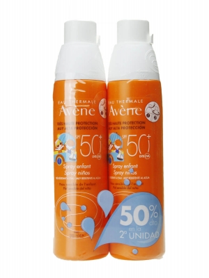 Avene duplo protección solar infantil spray spf50+ 2x200ml