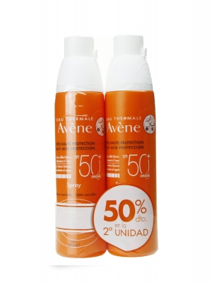 Avene duplo protección solar spray spf50+ 2x200ml
