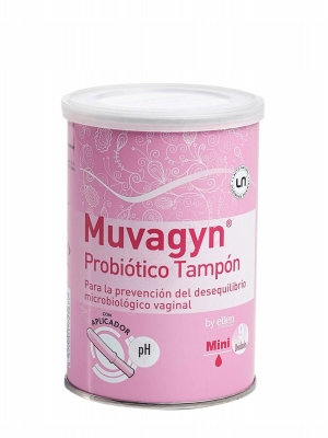 Muvagyn probiótico tampón mini con aplicador 9 unidades