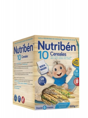 Nutribén 10 cereales papilla instantánea 600 gr