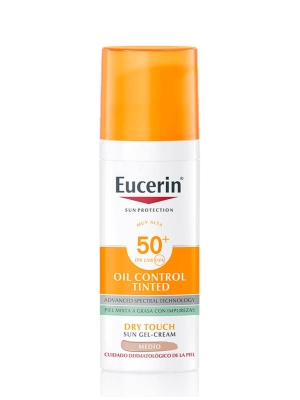 Eucerin oil control gel-crema toque seco color medio spf 50+ 50ml