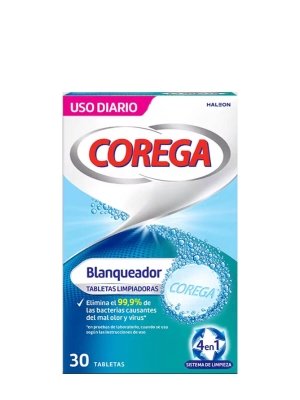 Corega blanqueador 30 tabletas