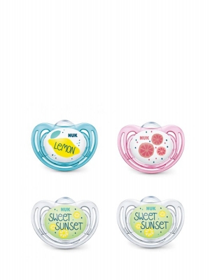 Nuk fruits chupete anatómico silicona 0-6 meses 2 unidades