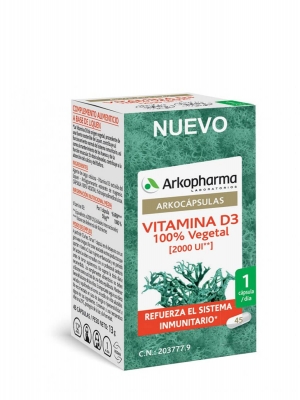 Arkopharma arkocapsulas vitamina d3 100% vegetal 45 cápsulas