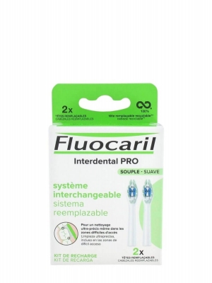Fluocaril kit de recambio cepillo suave 2 cabezales