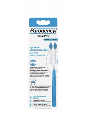 Parogencyl cepillo gingi pro medio sistema reemplazable + 2 cabezales
