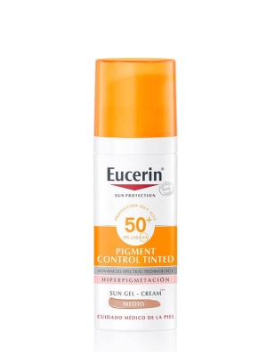 Eucerin pigment control tinted gel crema color medio spf50+ 50 ml