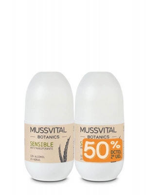 Mussvital botanics sensible duplo desodorante roll-on 2x75ml
