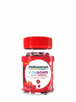 Multicentrum vitagomis energía sabor frutos rojos 30 gominolas
