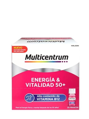 Multicentrum energía & vitalidad 50+ sabor frambuesa 30 frascos