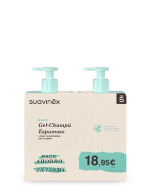 Suavinex duplo gel-champú espumoso 2x750ml