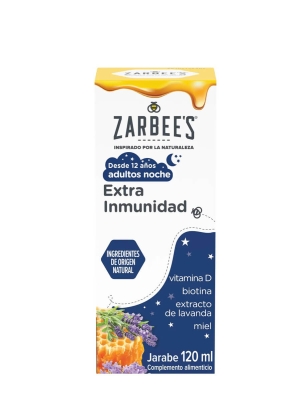 Zarbee's adulto extra inmunidad noche jarabe 120ml