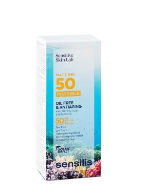 Sensilis protector solar matt gel 50 invisible oil free spf50 40 ml
