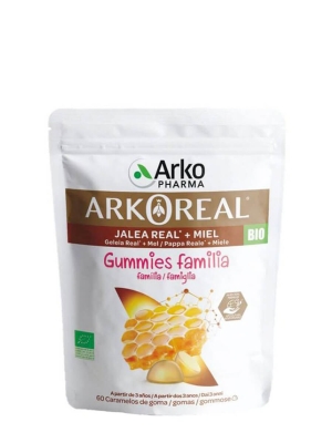 Arkopharma arkoreal jalea real + miel sabor naranja 60 gominolas