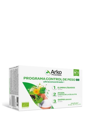 Arkopharma arkofluido programa control de peso bio 30 ampollas