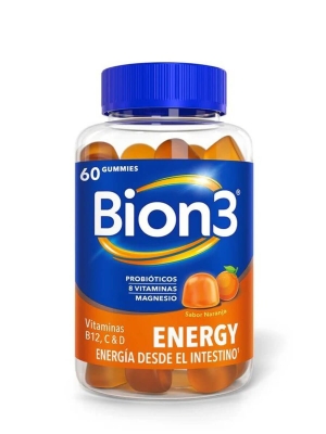 Bion 3 energy sabor naranja 60 gominolas