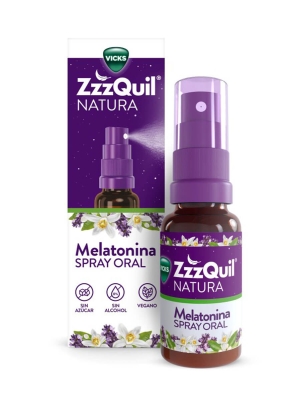 Vicks zzzquil natura melatonina spray oral sabor naranja y lavanda 30ml