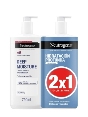 Neutrogena hidratación profunda loción corporal piel seca y sensible 2x750ml