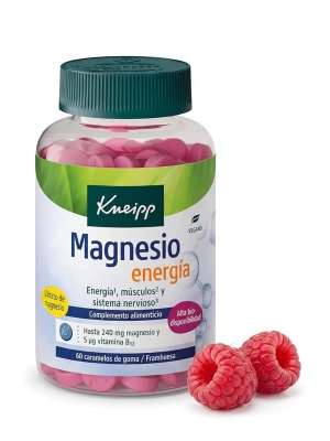 Kneipp magnesio energía sabor frambuesa 60 gominolas