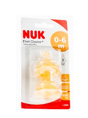 Nuk tetina latex con orificio medio t-1 m  ba