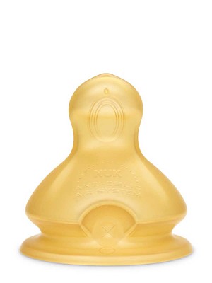 Nuk tetina latex leche  orificio pequeño t-2 m +6m 2 unidades
